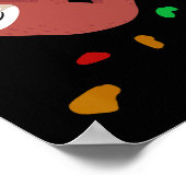 Colorful Climbing Wall Sloth Climber Boulder  ポスター (角)