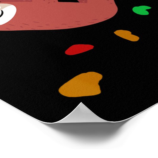 Colorful Climbing Wall Sloth Climber Boulder  ポスター (角)