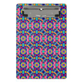 Colorful clipboard features a vibrant geometric  ミニクリップボード (正面)