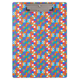 Colorful clipboard with a vibrant geometric  クリップボード