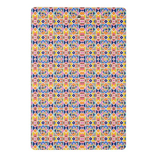 Colorful clipboard with a vibrant geometric  ミニクリップボード (裏面)