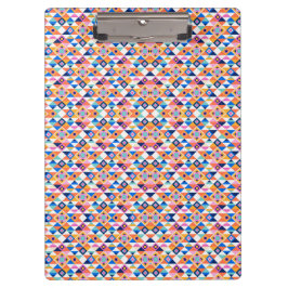 Colorful clipboard with geometric pattern クリップボード