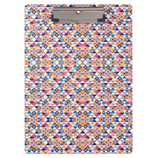 Colorful clipboard with geometric pattern クリップボード (正面)