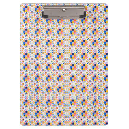 Colorful clipboard with geometric pattern  クリップボード