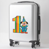 Colorful Clown With Rainbow Number シール (スーツケース)