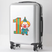 Colorful Clown With Rainbow Number シール (スーツケース)