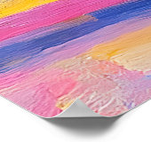 Colorful Coastal Cat Painting Window Sailboats ポスター (角)