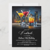 Colorful Cocktails Birthday Party 招待状 (正面)