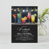 Colorful Cocktails Birthday Party 招待状 (スタンド正面)