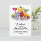 Colorful Cocktails Birthday Party 招待状 (スタンド正面)