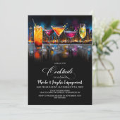 Colorful Cocktails Engagement Party 招待状 (スタンド正面)