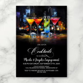 Colorful Cocktails Engagement Party 招待状