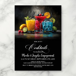 Colorful Cocktails Engagement Party 招待状