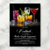 Colorful Cocktails Engagement Party 招待状