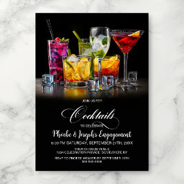 Colorful Cocktails Engagement Party 招待状
