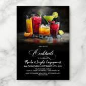 Colorful Cocktails Engagement Party 招待状