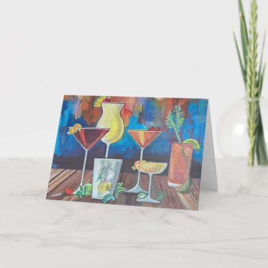 Colorful Cocktails Greeting Card シーズンカード (正面)