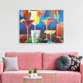 Colorful Cocktails Wall Art キャンバスプリント (インサイチュ (リビング))