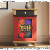 Colorful Coffee Café Sign Design EY3 Decoupage 薄葉紙