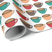 Colorful Coffee Cup Pattern ラッピングペーパー (ロールコーナー)