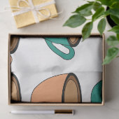 Colorful Coffee Cup Pattern 薄葉紙 (ギフト)