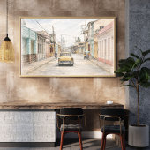 Colorful Colonial City Art Print Wall Poster ポスター