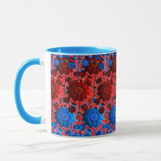 colorful combo mug, 3D digital design mug, perfect マグカップ (左)