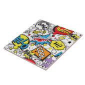 Colorful Comic Pop Art Speech Bubble Pattern タイル (側面)