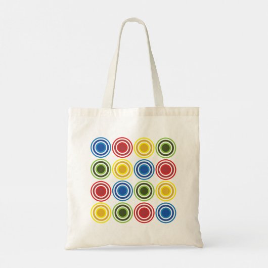 Colorful Concentric Circles Geometric トートバッグ (裏面)