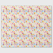 Colorful Confetti and Polka Dot Pattern Gift Wrap ラッピングペーパー (フラット)