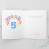 Colorful Confetti Balloon Arch Photo Birthday カード (内部)