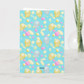 Colorful Confetti & Balloons Birthday Card カード (裏面)