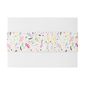 Colorful Confetti Delicate Abstract Summer vibe. 招待状ベリーバンド (裏面例)