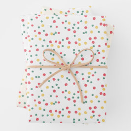 Colorful Confetti Dots ラッピングペーパーシート