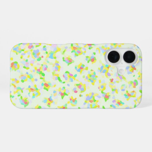 Colorful Confetti Pattern – Playful Abstract iPhone 16ケース (裏面横)