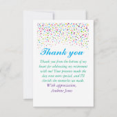 Colorful Confetti retirement party  サンキューカード (正面)