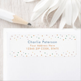 Colorful Confetti Return Address Label ラベル