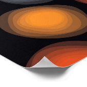 Colorful, cool, modern, trendy flower abstraction ポスター (角)