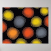 Colorful, cool, modern, trendy flower abstraction ポスター (正面)