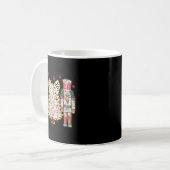 Colorful Coquette Bow Floral Nutcracker Christmas コーヒーマグカップ (正面左)