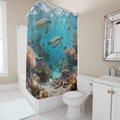 Colorful Coral Reef シャワーカーテン (インサイチュ)