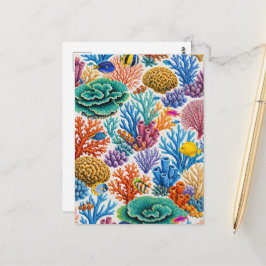 Colorful Coral Reef Tropical Fish ポストカード