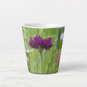 Colorful Cornflowers Collage Latte Mug カフェラテマグ (正面)