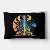 Colorful Cosmic Chakra Meditation Spiritual Energy アクセサリーポーチ (裏面)