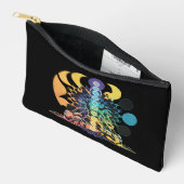 Colorful Cosmic Chakra Meditation Spiritual Energy アクセサリーポーチ (見開き)