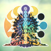 Colorful Cosmic Chakra Meditation Spiritual Energy ウィンドウサイン (シート3)