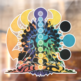 Colorful Cosmic Chakra Meditation Spiritual Energy ウィンドウサイン