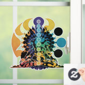 Colorful Cosmic Chakra Meditation Spiritual Energy ウィンドウサイン (ホーム)