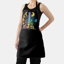 Colorful Cosmic Chakra Meditation Spiritual Energy エプロン