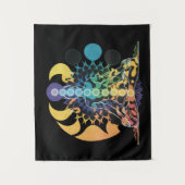 Colorful Cosmic Chakra Meditation Spiritual Energy タペストリー (正面)